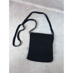 Vintage 90s Y2K Xhilaration Black Mesh Crossbody Bag Grunge Emo Goth